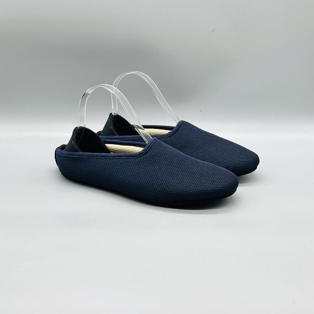 Mahabis Shoes Womens 6.5 Blue Knit Mesh Summer Slip On House Slippers Comfort